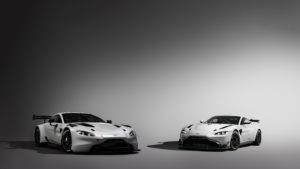Aston Martin Vantage GT3 and GT4 shot in the studio
